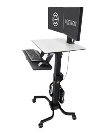 Ergotron Workfit-  Dual Siddende Stående Arbejdsstation Rektangulær Grå