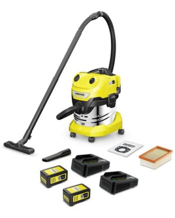 Kärcher Wd  -18   Dual Battery Set Støvsuger Beholder   Batterier  Inkluderet Oplader Gul