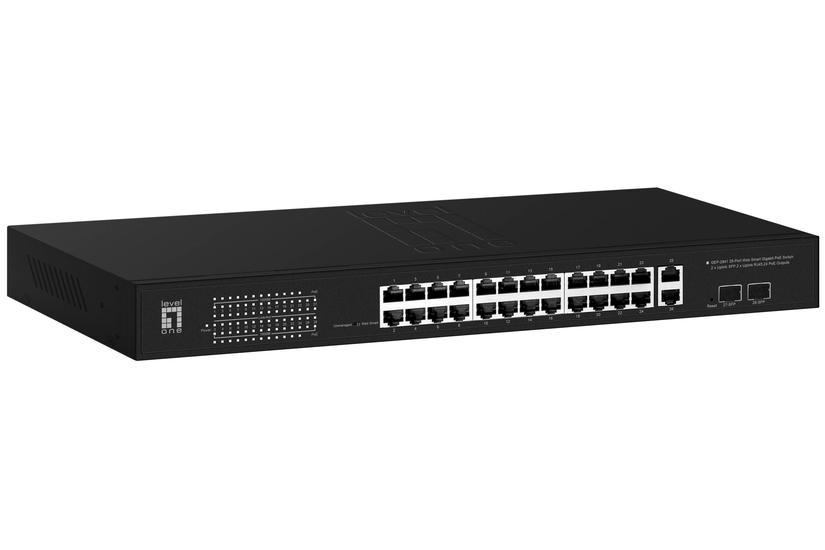 Levelone Switch Administreret Monterbar På Stativ