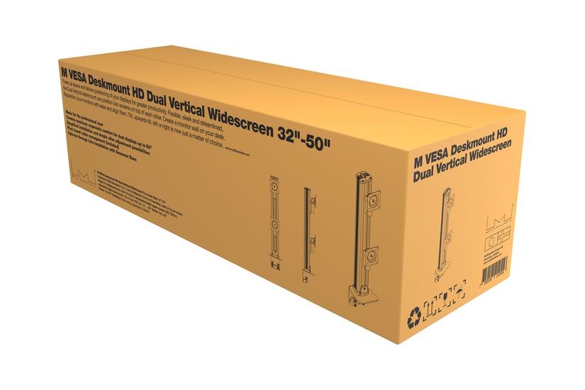 Multibrackets Vesa Desktopmount Hd Dual Monteringssæt For Kurvede Lcd-displays Sort