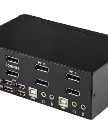 Startech Com  -port Displayport Kvm Switch Dual-monitor 4k 60 With Audio   Usb Peripheral Support Dp     Usb Hub  Sv231dpddua2  Kvm   Audio   Usb Switch   Porte