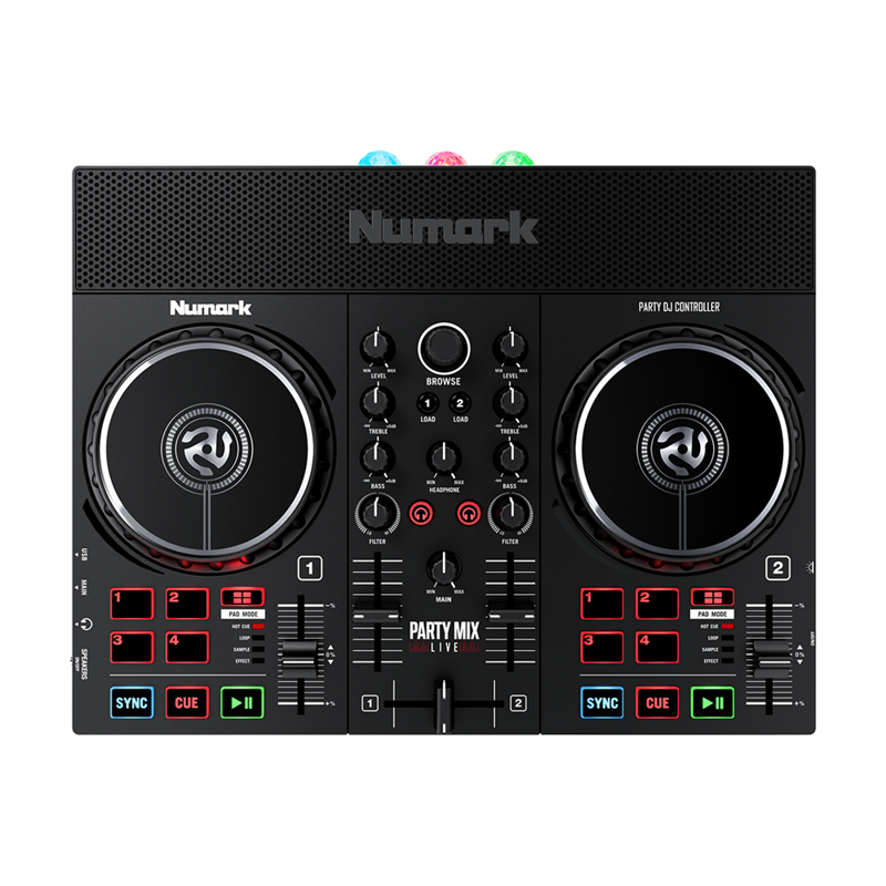Numark Party Mix Live Dj Controller Med Indbygget Højttalere Og Diskolys