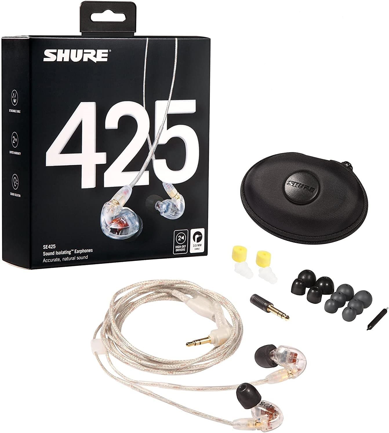 Shure Se425-cl In-ear Hovedtelefoner Clear