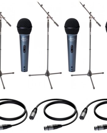 Mikrofon Bundle Med Holder  Etui  Stativ Og Kabel