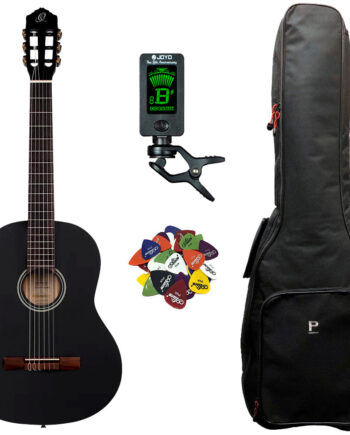 Ortega Rst5 Klassisk Spansk     Guitar Pakke Satin Black