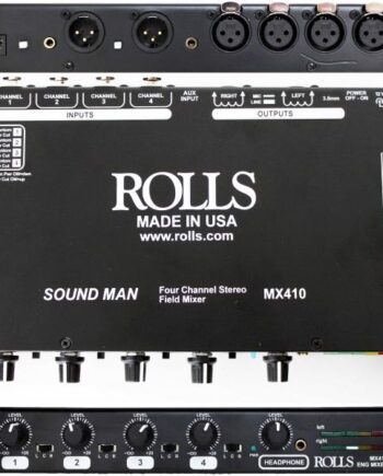 Rolls Mx410 Field Mixer Four Channel  Microphone Mixer With Balanced    Inputs And Outputs