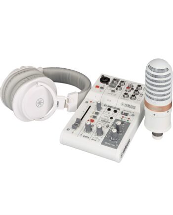 Yamaha Ag03mk2 Lspk Live Streaming-pakke: Ag03kk2 Ycm01-mikrofon Yh-mt1-hovedtelefoner  Hvid