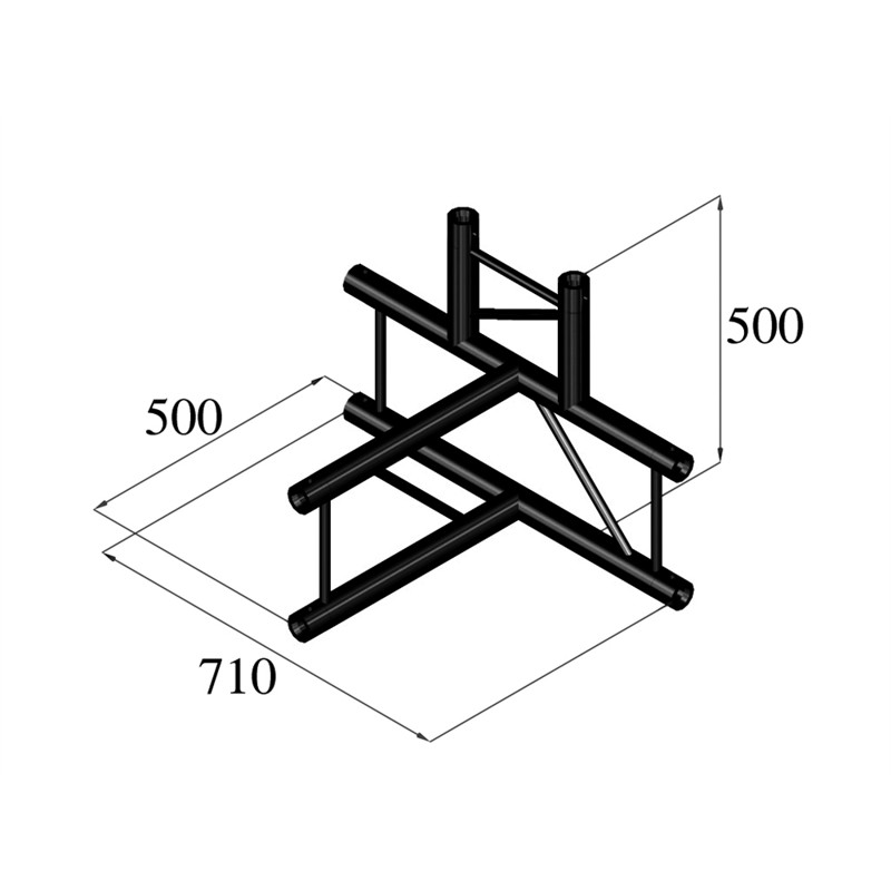 Alutruss Bilock Bq2-spat42v  -way  -piece Bk
