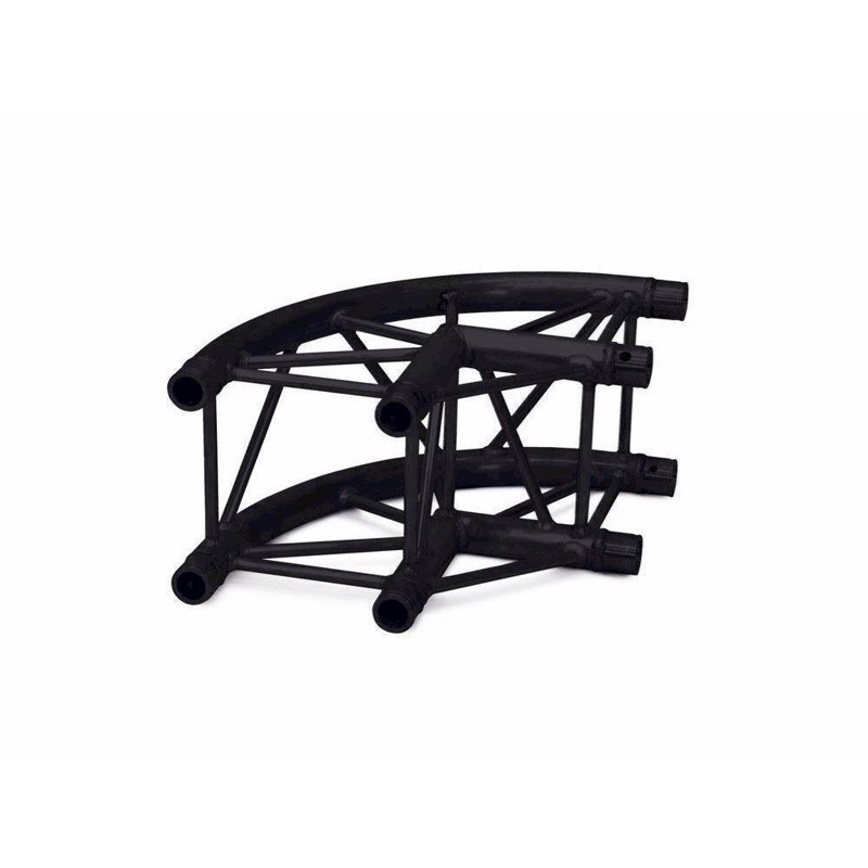 Alutruss S6082  Sort Firkant Truss   -vejs Afrundet Hjørne  90  50 Cm