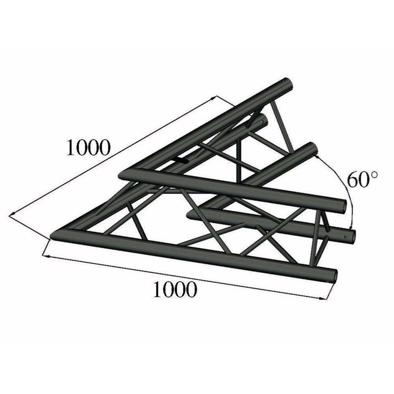 Alutruss Trilock  -pac 20  -way Corner 60  Black