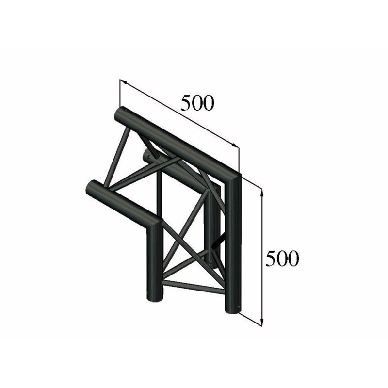 Alutruss Trilock  -pac 24  -way Corner 90  Black