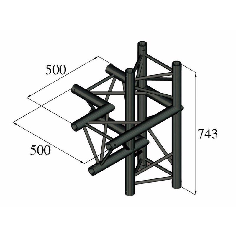 Alutruss Trilock  -pac-44  -way Piece   Left