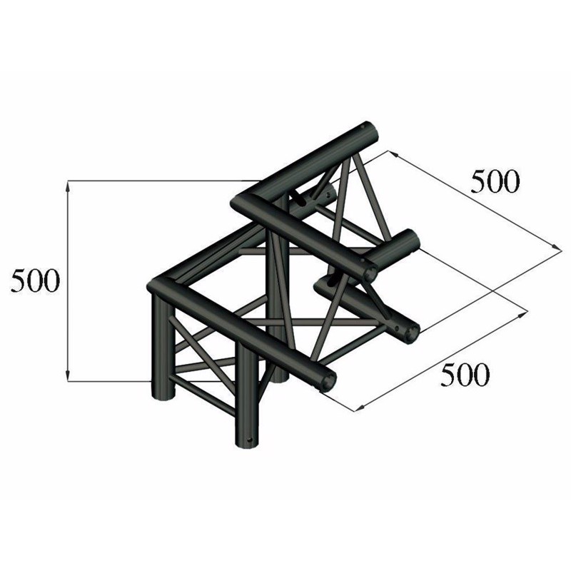 Alutruss Trilock  -pal-32  -way Corner   Left