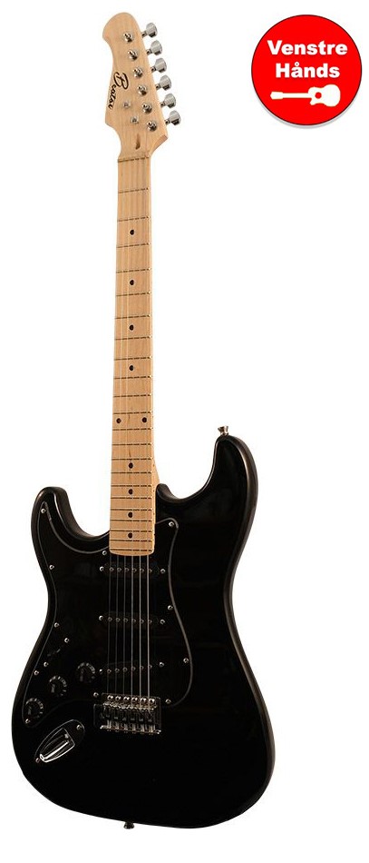 Beaton Legend El Guitar Sort Venstrehånds