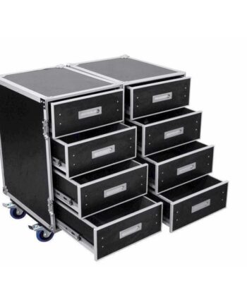 Dobbelt Skuffe Flightcase Med Hjul  115   46     88 Cm