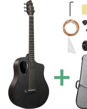 Donner Rising-g2 Western-guitar Sort