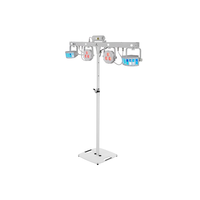 Eurolite Sæt: Led Kls Laser Bar Fx Light Sæt: White   Bps-  Loudspeaker Stand White