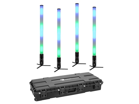 Eurolite Set 4x Akku Ip Pixel Tube 360â  Pro Crmx   Plastic Case
