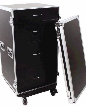 Flightcase På Hjul Med   Skuffer  Aftagelig Dør  60   64   115 Cm
