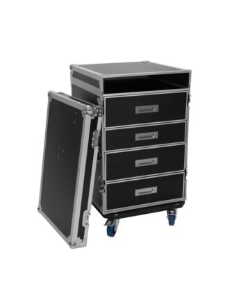 Flightcase På Hjul Med   Skuffer  Med Sidebord  57   66   95   Cm