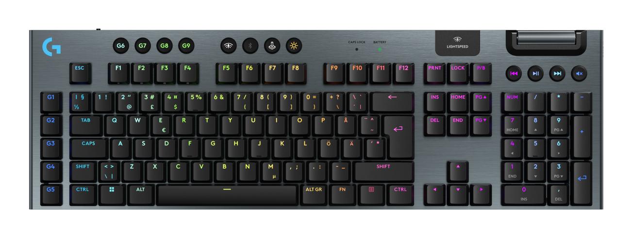 Logitech G915   Lightspeed Low-profile Wireless Gaming Keyboard Tastatur Geekd Dk