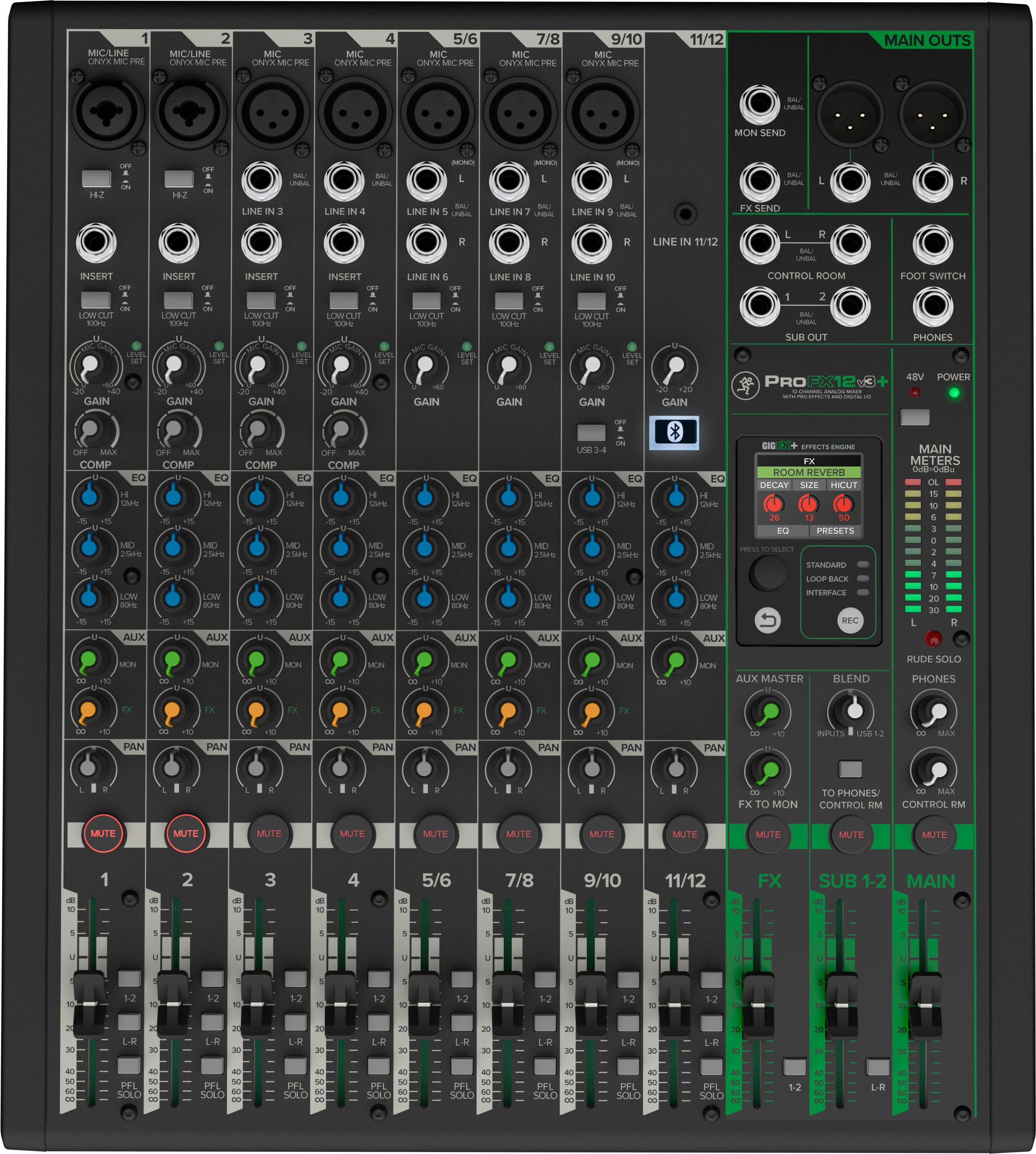 Mackie Profx12v3  12-kanals Mixer Med Fx And Usb