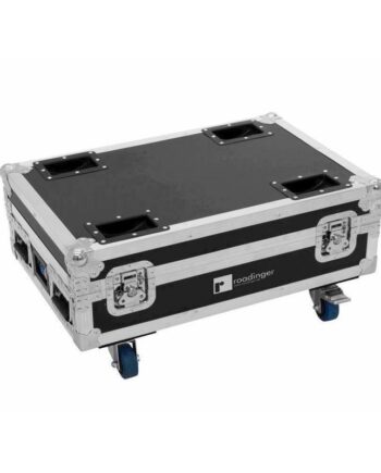 Roadinger Flightcase 4x Akku Bar-  Glow Qcl Flex Quickdmx With