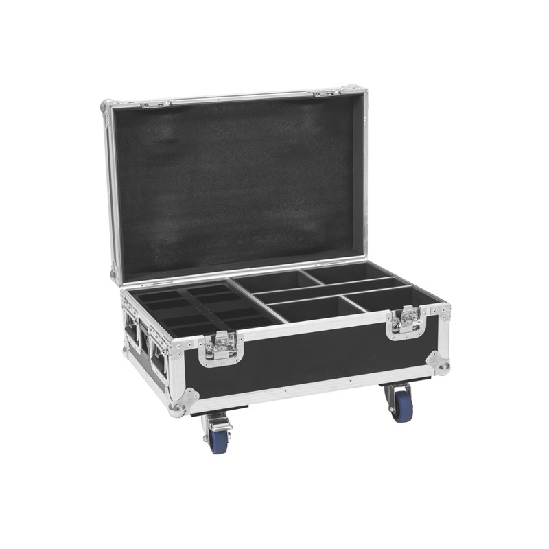 Roadinger Flightcase 4x Akku Ip Up- Plus Hcl Spot Wdmx With Charging Function