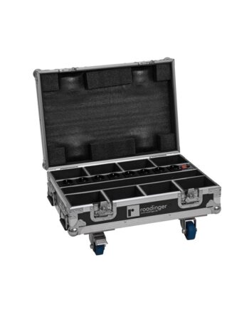Roadinger Flightcase 8x Akku Mini Ip Up-  Qcl Spot Mk2 With Charging Function