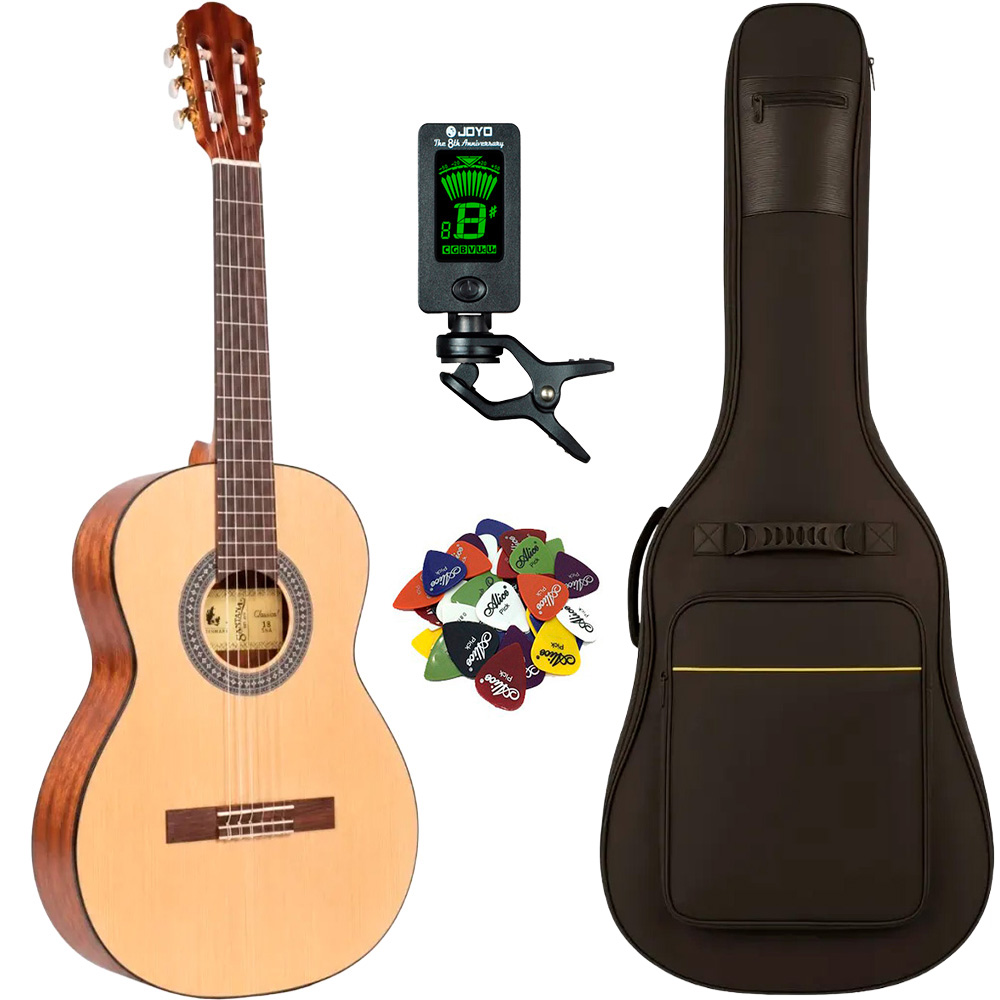 Santana Classical 18 Klassisk Guitar Pakke Nature