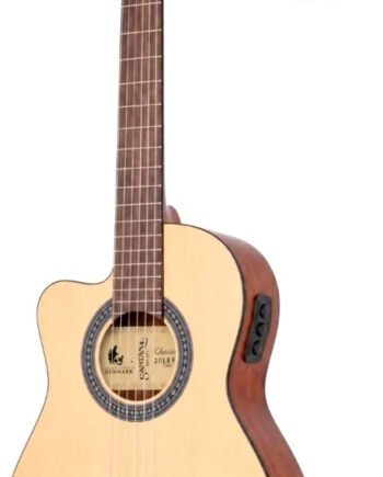 Santana Classical 20 Spansk Klassisk     Guitar Med Pickup Og Tuner Nature Venstrehånds