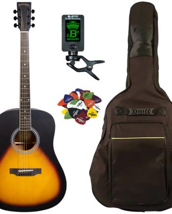 Santana La-90-v2 Western Guitar Pakke Black Sunburst
