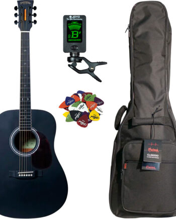 Santana Player D11  Western Guitar Pakke  Sort