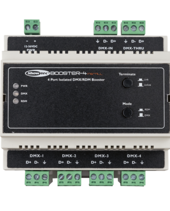 Showtec Booster-  Installer Din Skinne
