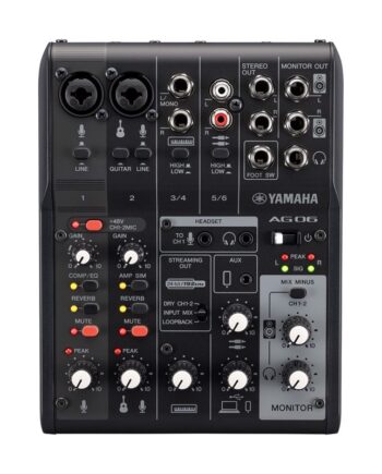 Yamaha Ag06mk2b   Ch Live Streaming Mixer Med Usb   Sofware Bundled  Sort