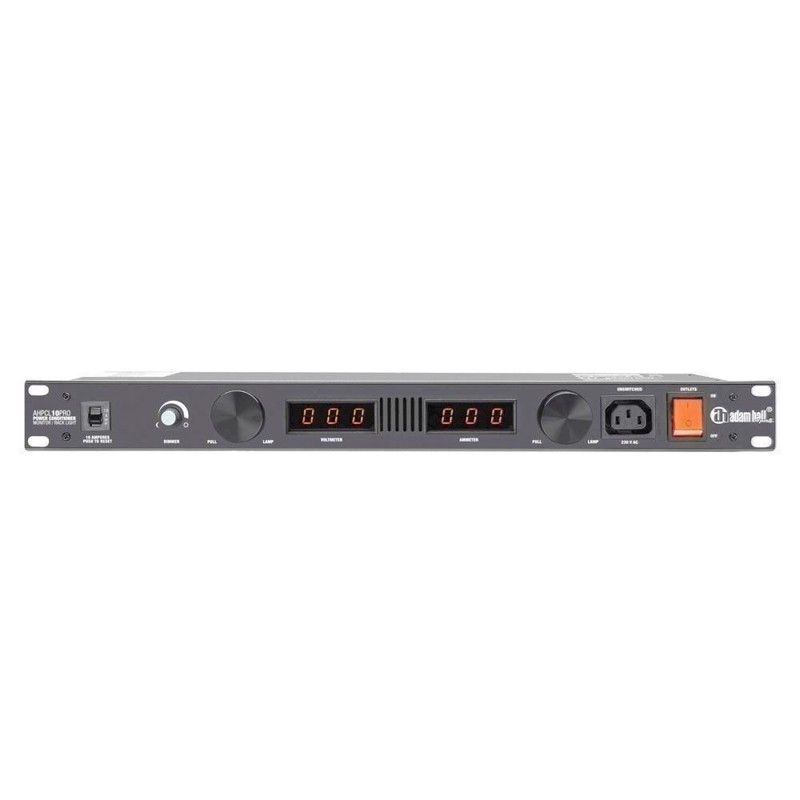 Adam Hall Power Conditioner With Voltmeter And Ammeter And Rack Lighting Pcl 10 Pro