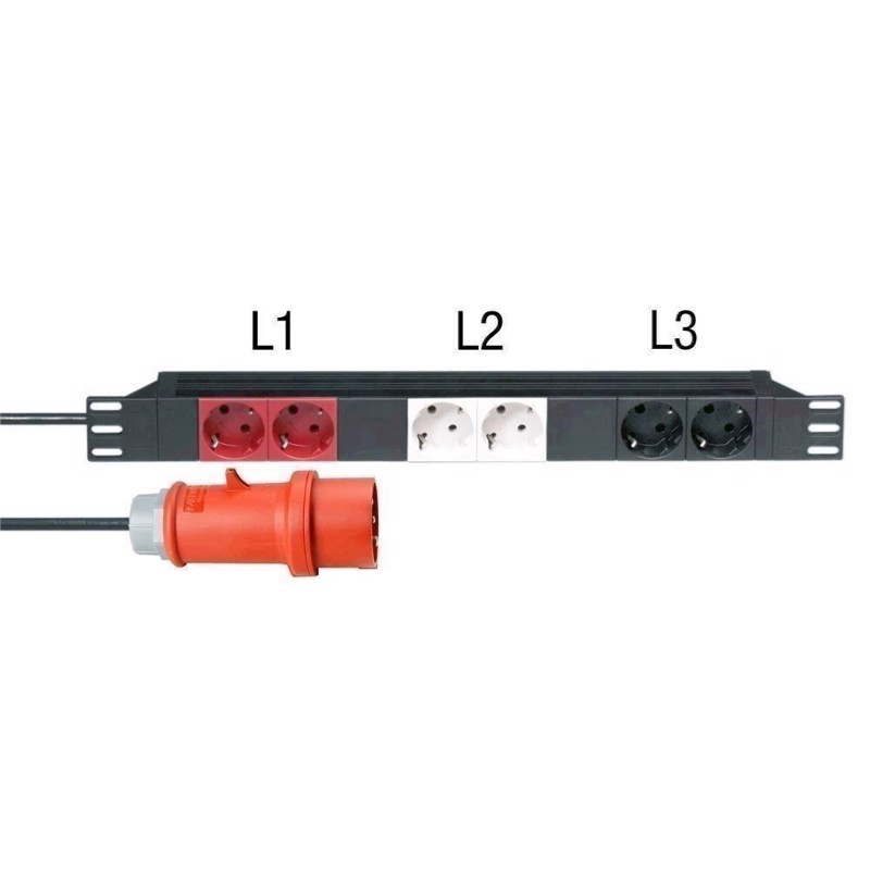Adam Hall 19 Quot  Mains Power Strip   Sockets    Circuits 87473