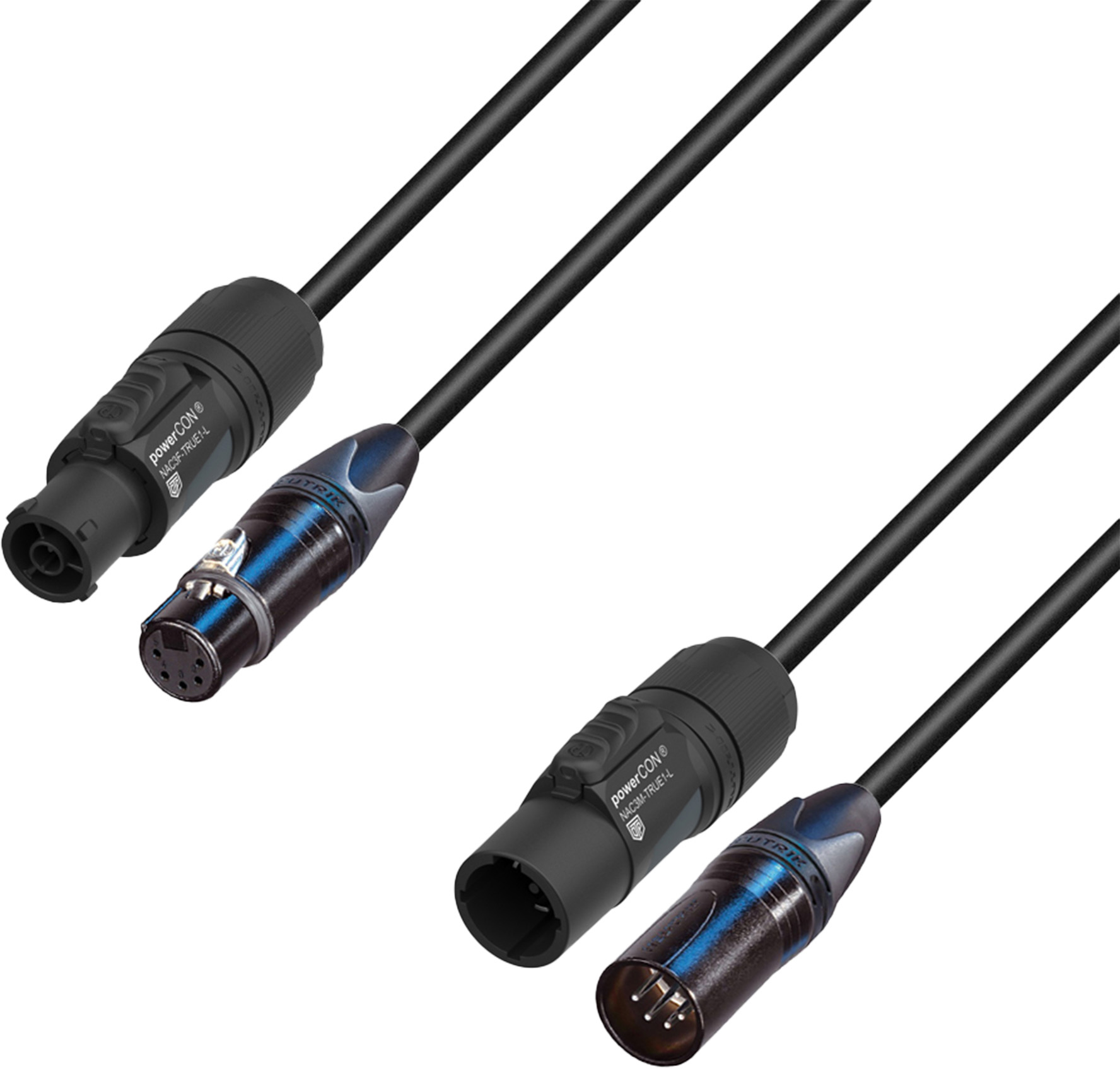 Ah   Star Hybrid Kombi Kabel Med 5pol    Dmx   Powercon True1 Link Strøm 10 Meter