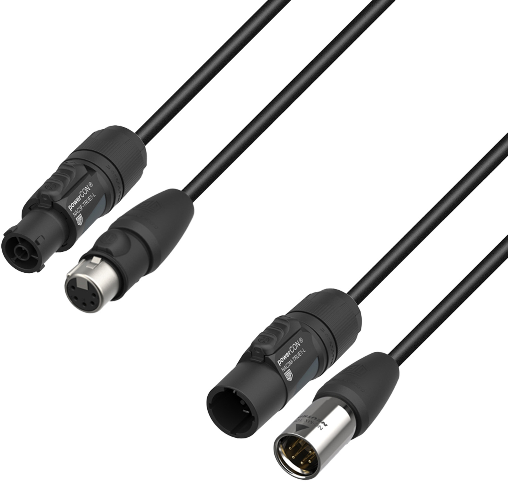 Ah   Star Ip65 Hybrid Kombi Kabel Med 5pol    Dmx   Powercon True1 Link Strøm 10 Meter