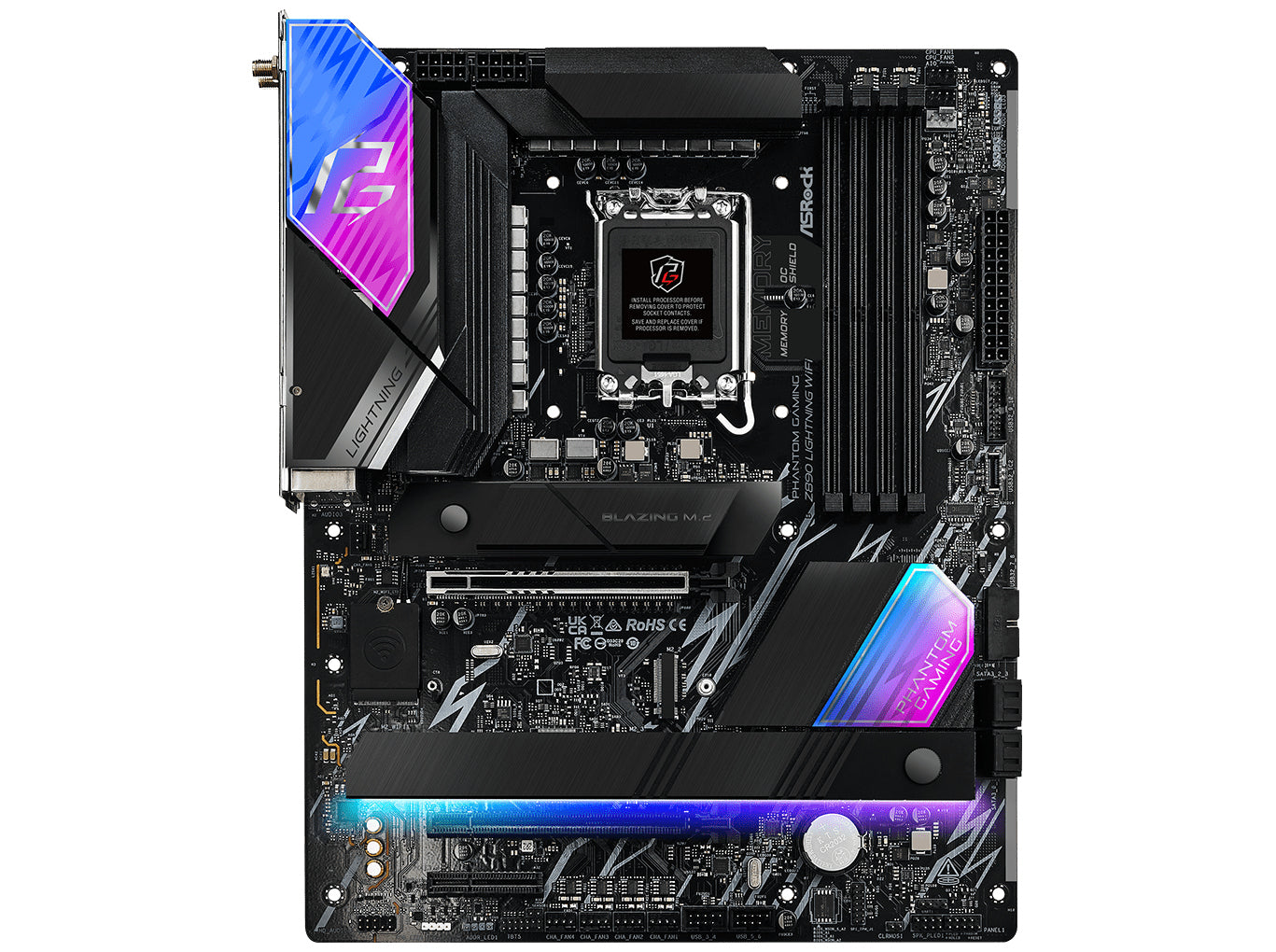 Asrock Z890 Pg Lightning Wifi Motherboard Atx Lga-1851 Intel Z890 Bundkort Geekd Dk