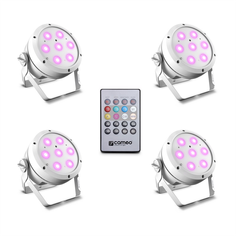Cameo Root Par   Wh Set   Set Including     Clrootpar4wh Incl  Ir Remote Control  Clpflat1remote