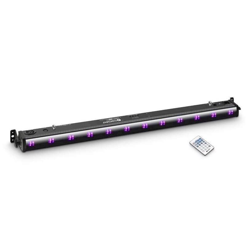 Cameo 12       Uv Led Bar In Black Housing With Ir Remote Control Uv Bar 200 Ir