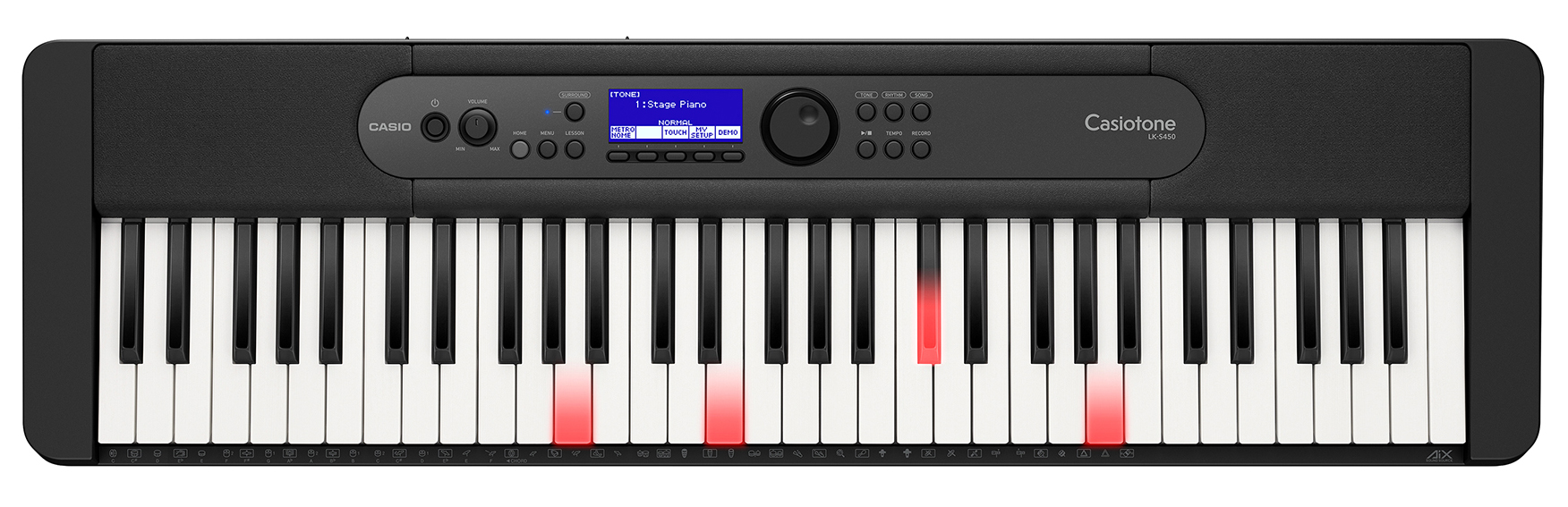 Casio Lk-s450 Keyboard Med Lys   Tangenterne