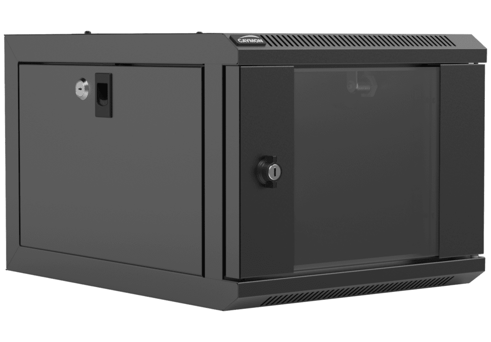 Caymon Npr404     10   Quot  Rackskab Til Væg 4unit D420 Sort