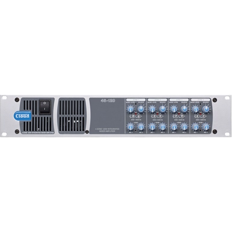 Cloud Zonemixer Og Forstærker 4x120w    Line Og   Mic Input