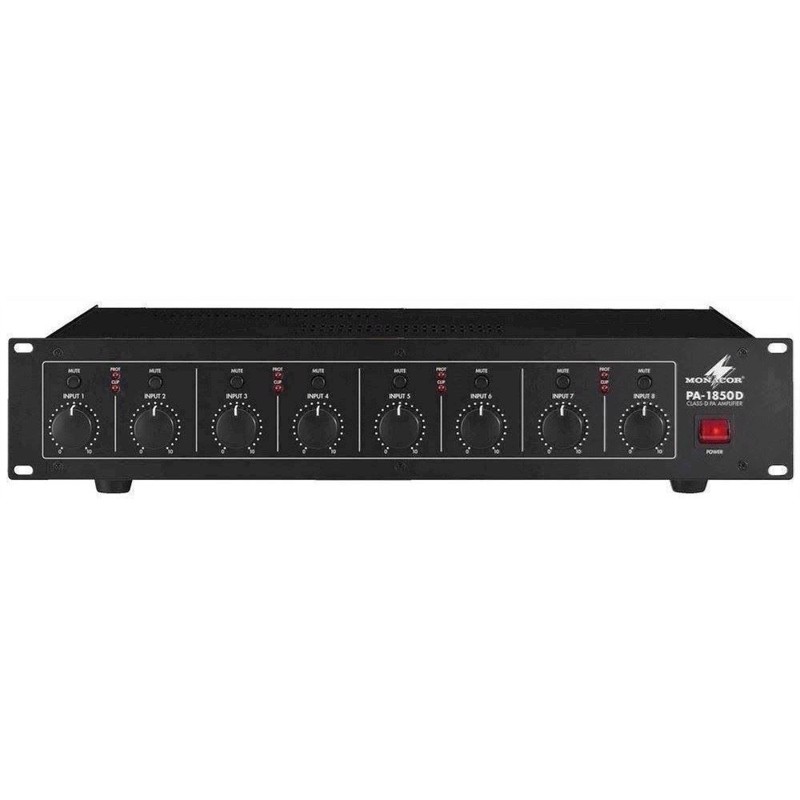 Digital Pa-forstærker 8x50w Pa-1850d  Monacor