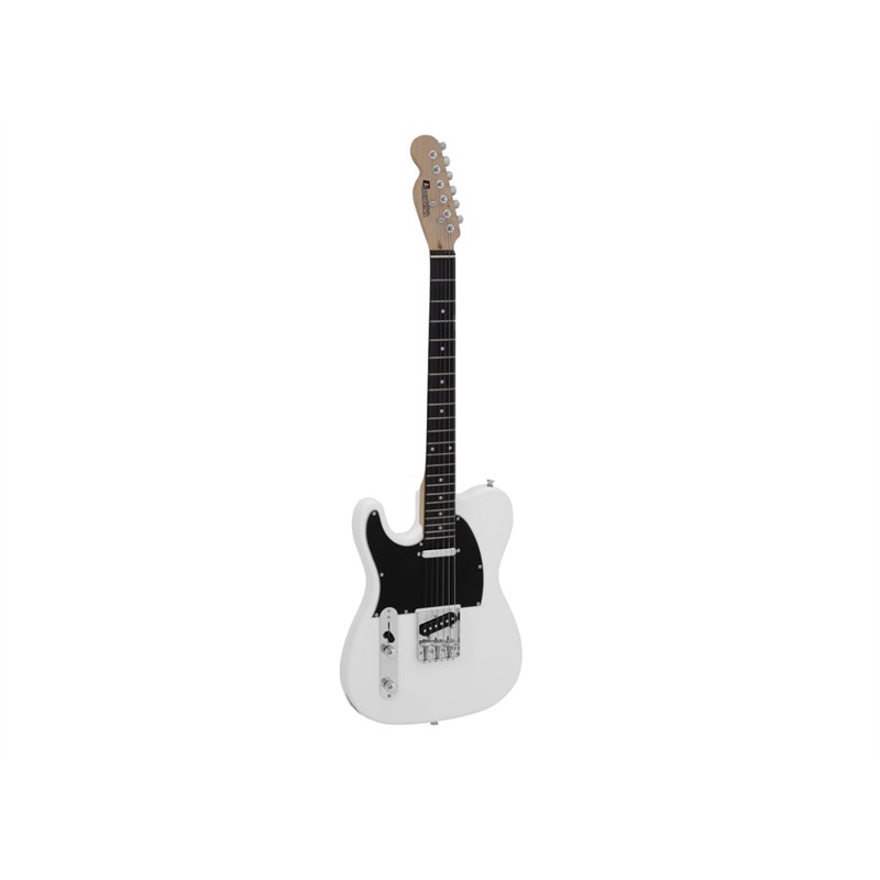 Dimavery Tl-601  -guitar Lh  White   Black Pick Guard