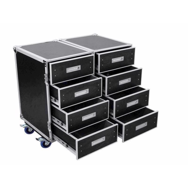 Dobbelt Skuffe Flightcase Med Hjul  115   46     88 Cm