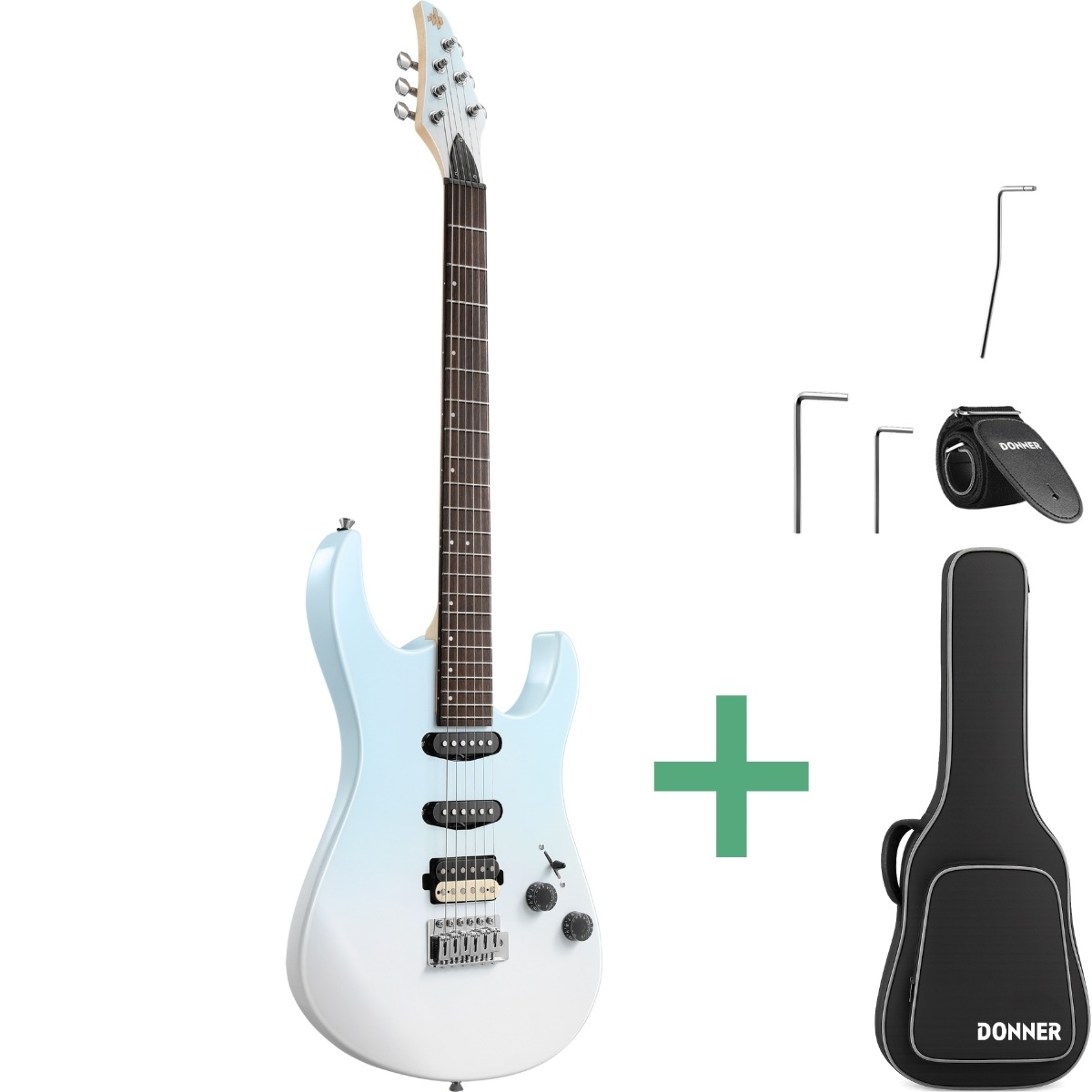Donner Dmt-66 El-guitar Blue-white