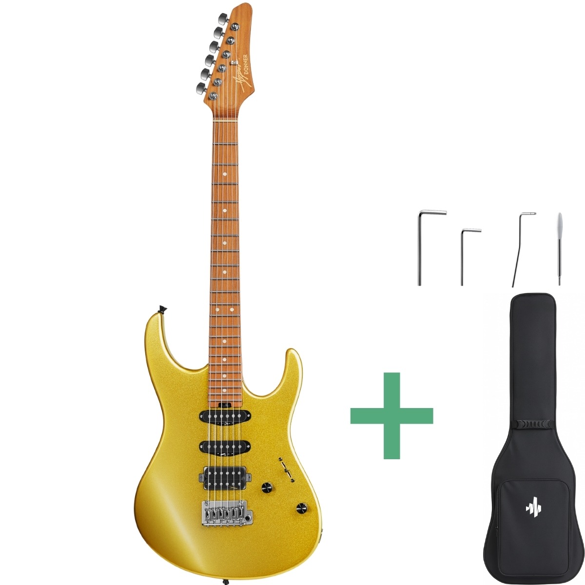 Donner Dst-700 El-guitar Guld